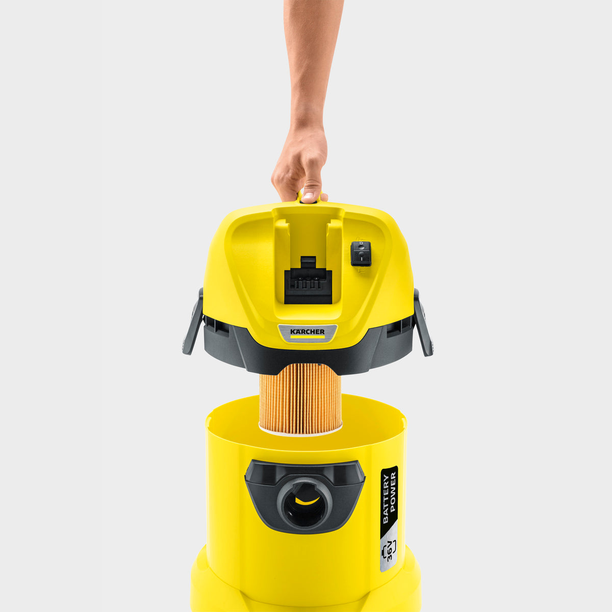 Kärcher Batteridriven grovdammsugare för vått och torrt WD 3 Set 36 V – Bild 3