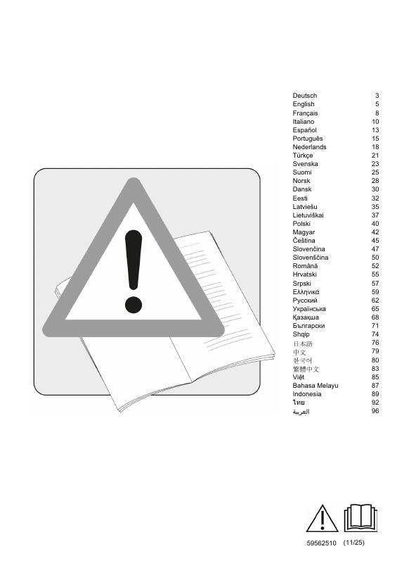 Bruksanvisning och säkerhetsinformation PDF - första sidan