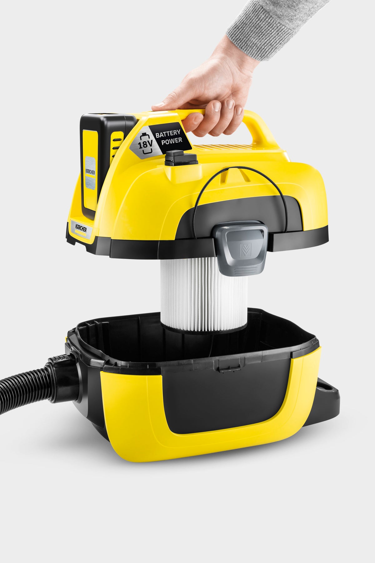 Kärcher Batteridriven grovdammsugare för vått och torrt WD 1 Compact Set – Bild 2