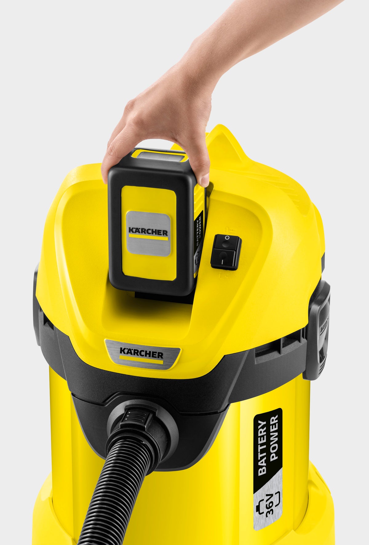 Kärcher Batteridriven grovdammsugare för vått och torrt WD 3 Set 36 V – Bild 5