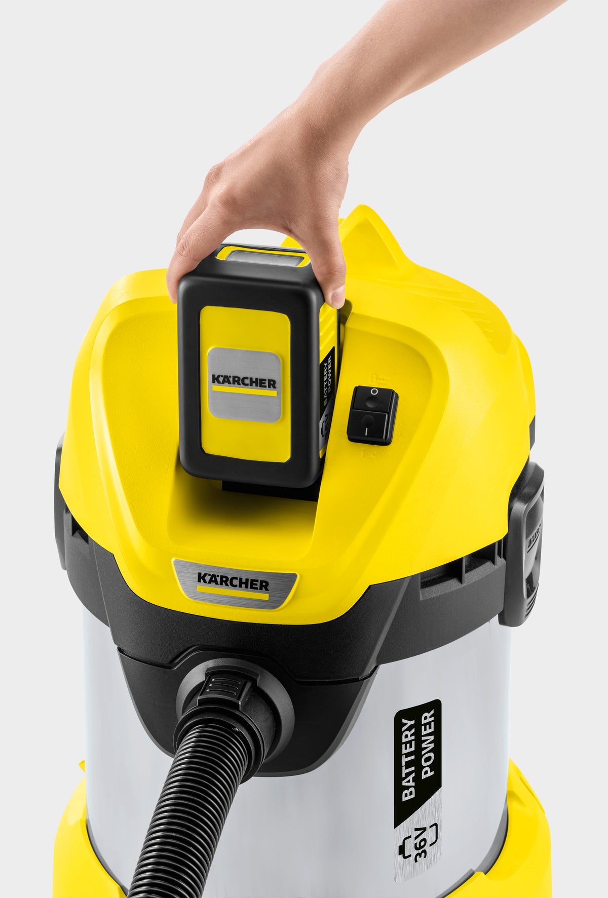 Kärcher Batteridriven grovdammsugare för vått och torrt WD 3 Premium Set 36 V – Bild 3